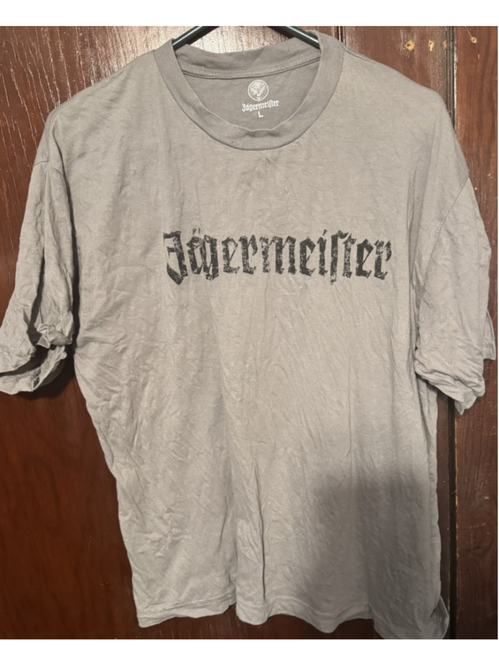 Jagermeister Gray Logo T-Shirt Men Size L